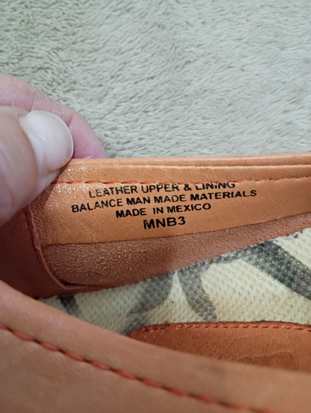 Peach Leather Mary Jane Flats with Elastic Strap - Picture 10 of 10